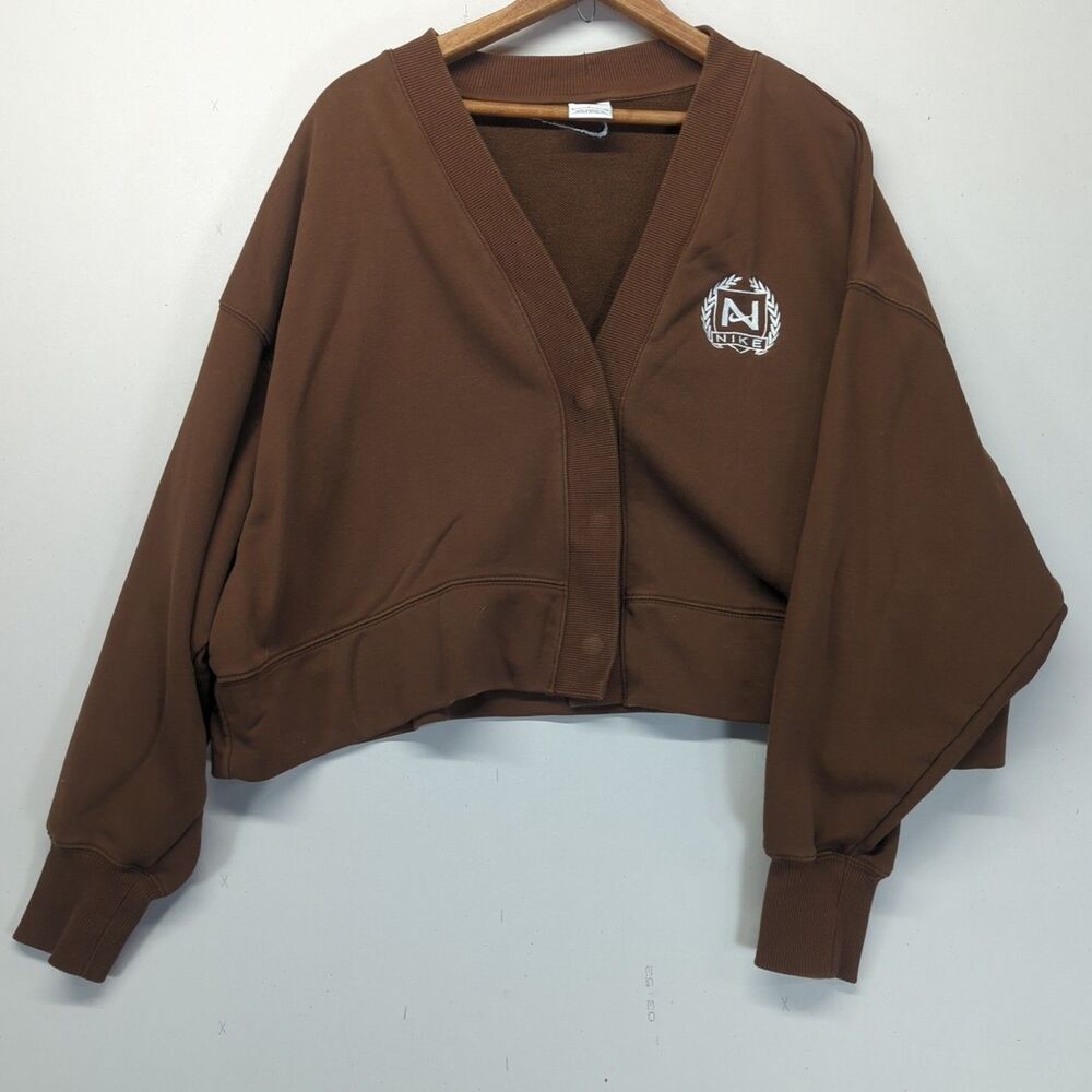 Nike Sportswear Women's Over-Oversized Cardigan Cacao Wow Brown Small